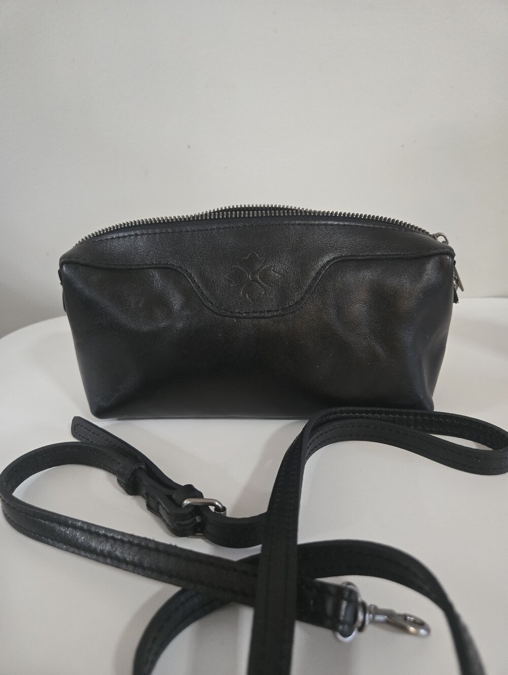 Patricia Nash Leather Joliet Pouch Crossbody Black